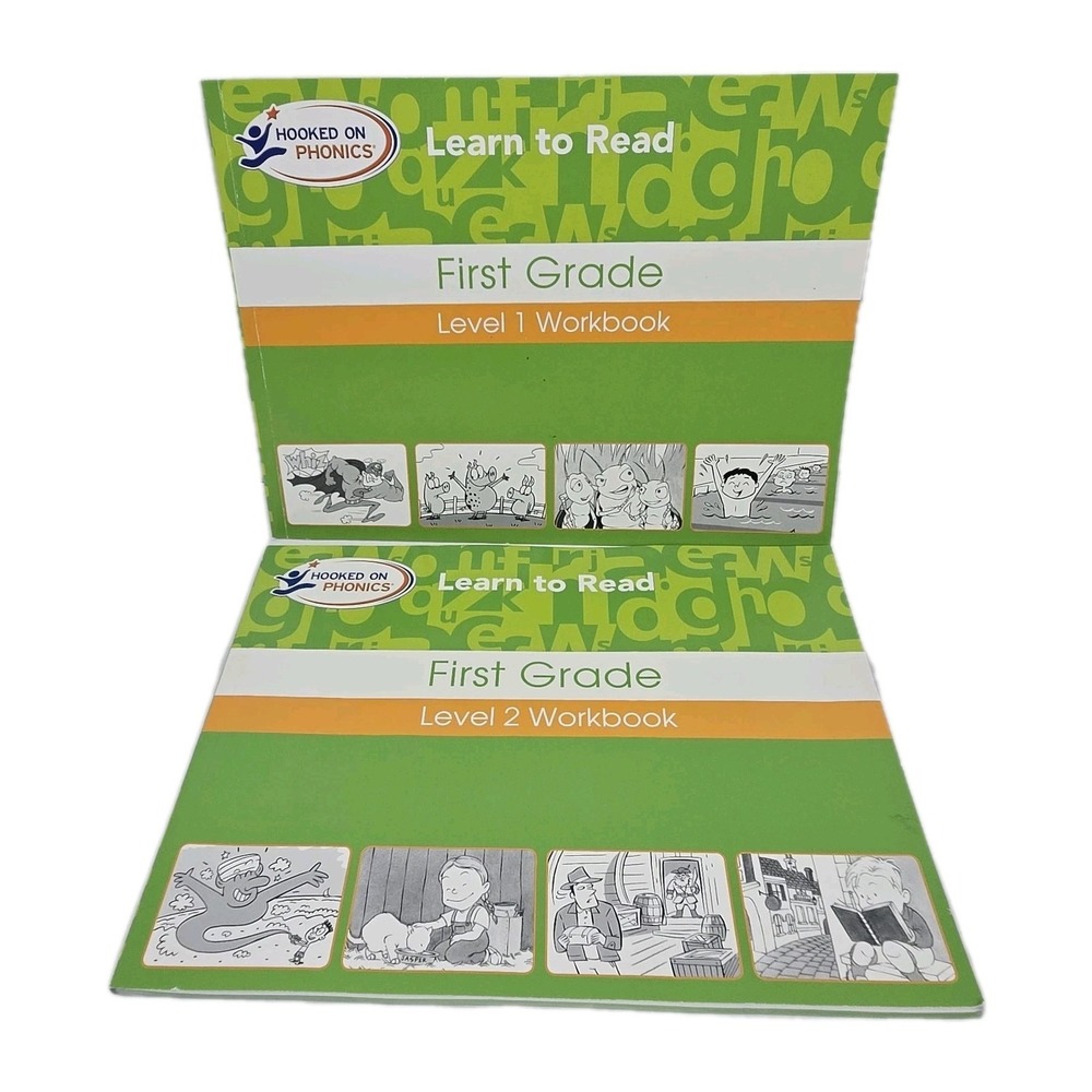 Hooked on Phonics - Learn to Read 1st Grade Level 1 & 2 STUDENT WORKBOOKS‎ ONLY